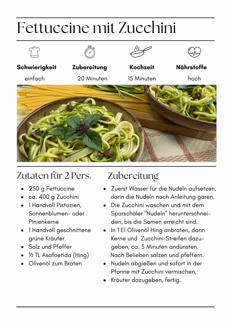 Rezept Fettuccine mit Zucchini